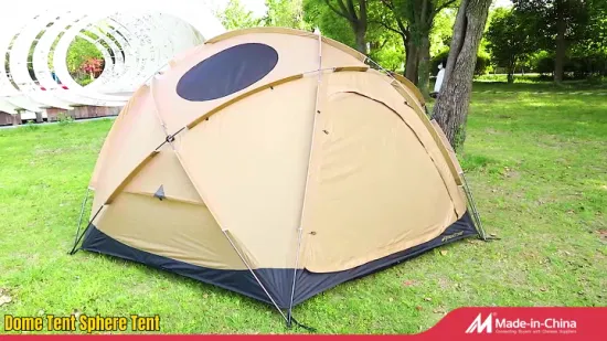 Barraca de esfera de cúpula de proteção solar de acampamento ao ar livre personalizada ajustável de luxo